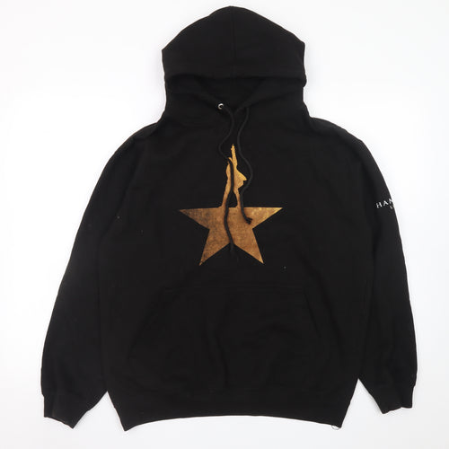 Hamilton Creative Goods Black Gold Star Hoodie Medium Cotton