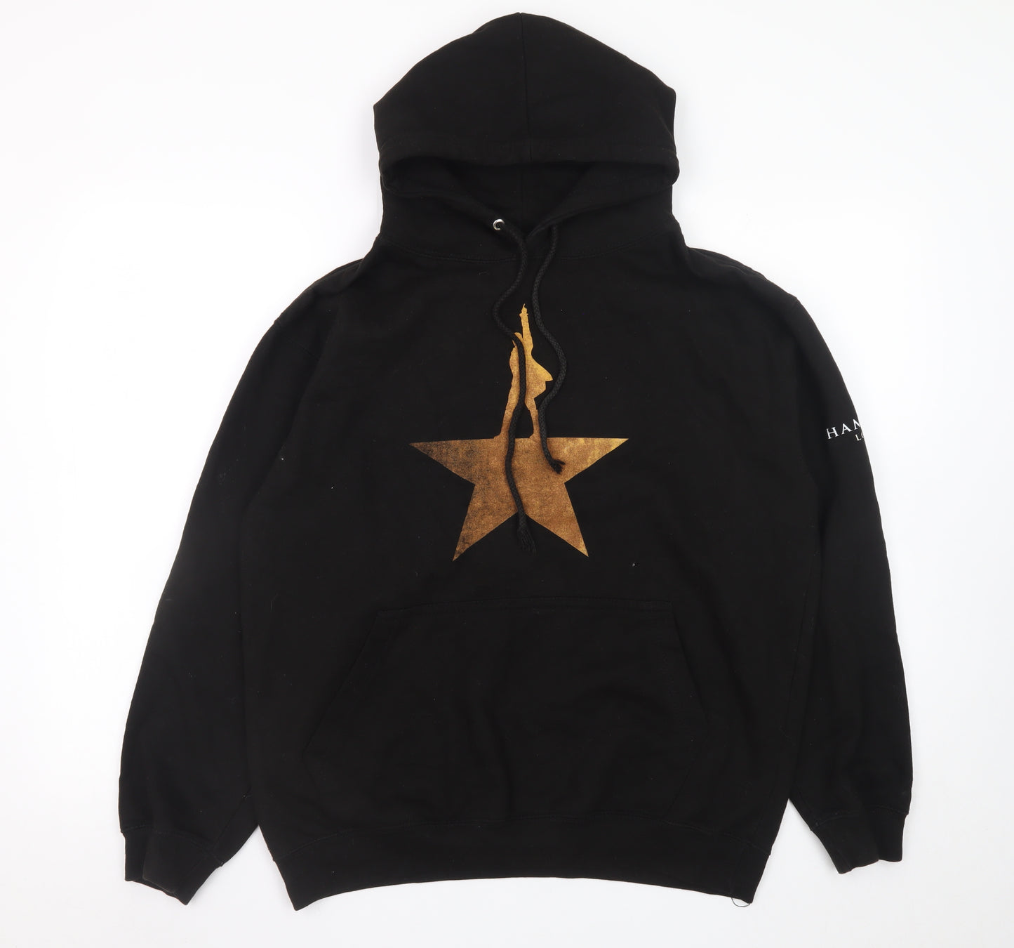 Hamilton Creative Goods Black Gold Star Hoodie Medium Cotton