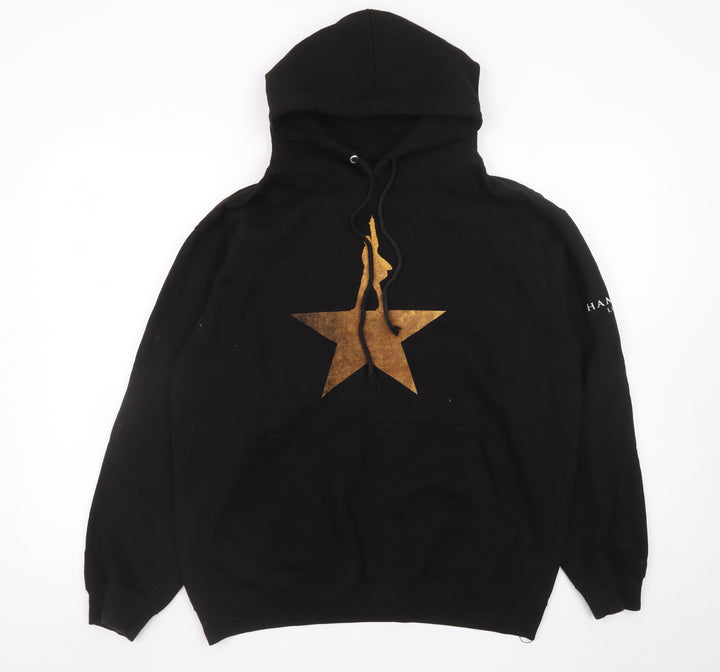 Hamilton Creative Goods Black Gold Star Hoodie Medium Cotton