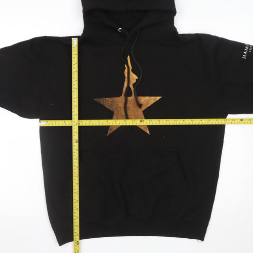 Hamilton Creative Goods Black Gold Star Hoodie Medium Cotton