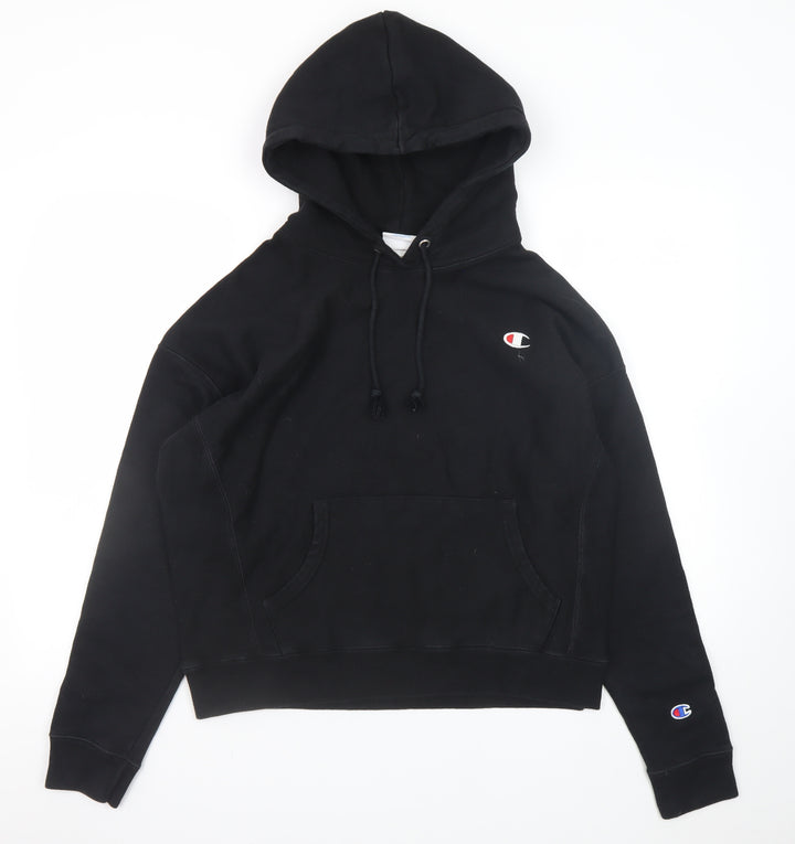 Champion Mens Black Reverse Weave Pullover Hoodie Size L