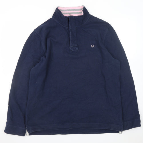 Crew Clothing Company Men’s Blue 2XL 1/4 Zip Cotton Jumper