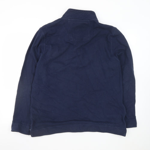 Crew Clothing Company Men’s Blue 2XL 1/4 Zip Cotton Jumper