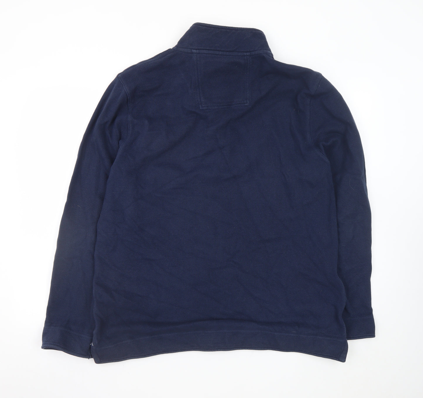 Crew Clothing Company Men’s Blue 2XL 1/4 Zip Cotton Jumper