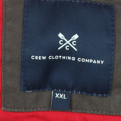 Crew Clothing Company Men’s Blue 2XL 1/4 Zip Cotton Jumper