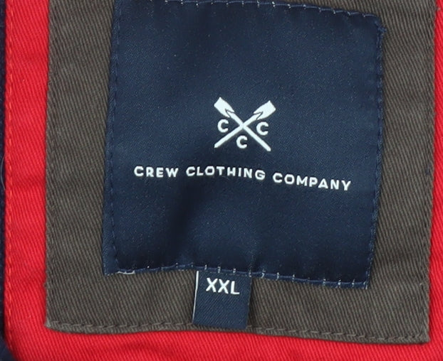 Crew Clothing Company Men’s Blue 2XL 1/4 Zip Cotton Jumper