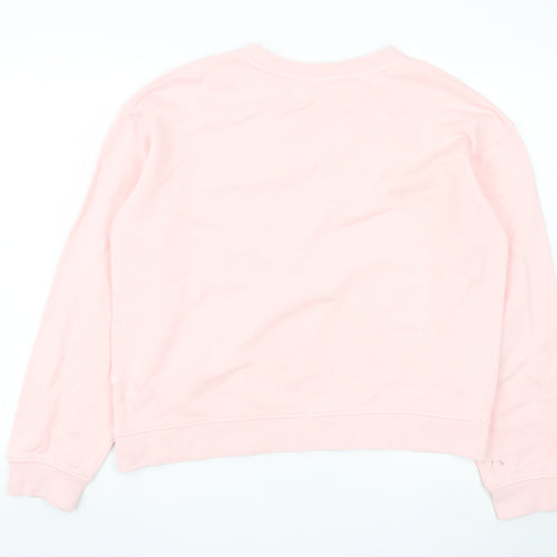 H&M Women's Pink La Poésie Paris Pullover Sweatshirt Size S