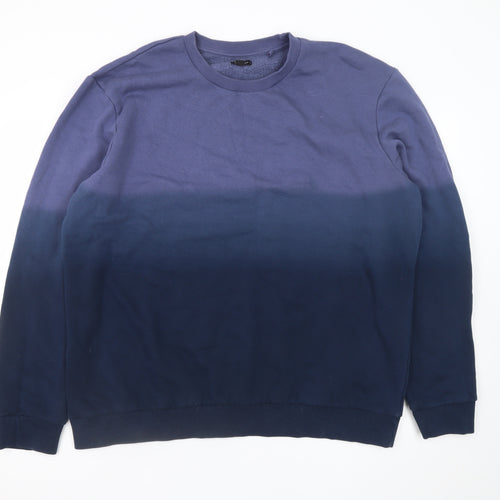 Next Men's Blue 2XL Crew Neck Pullover Sweatshirt