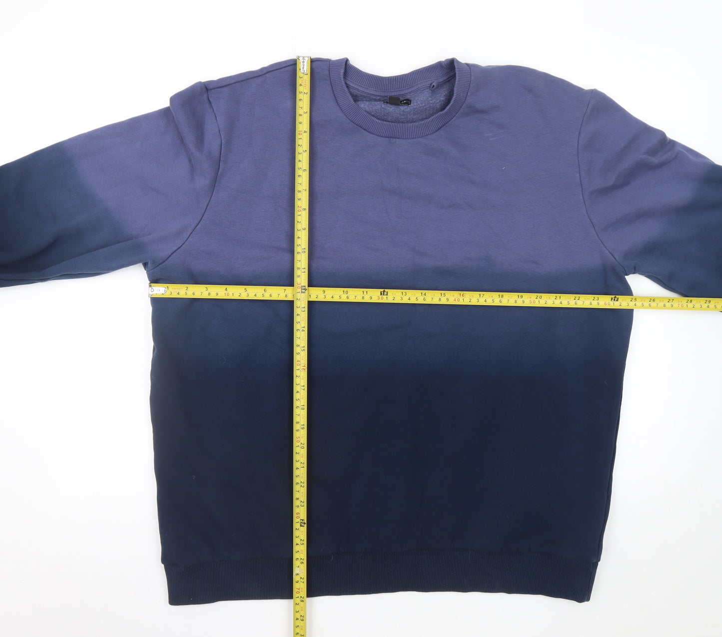 Next Men's Blue 2XL Crew Neck Pullover Sweatshirt