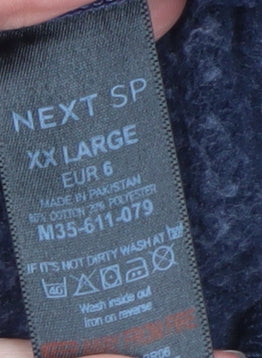 Next Men's Blue 2XL Crew Neck Pullover Sweatshirt