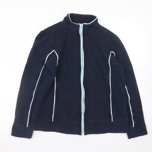 Debenhams Womens Blue Full Zip Fleece Jacket Size 14
