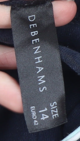 Debenhams Womens Blue Full Zip Fleece Jacket Size 14