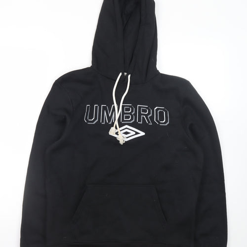 Umbro Mens Black Pullover Hoodie Small Regular Fit Sportswear