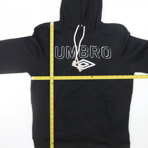 Umbro Mens Black Pullover Hoodie Small Regular Fit Sportswear