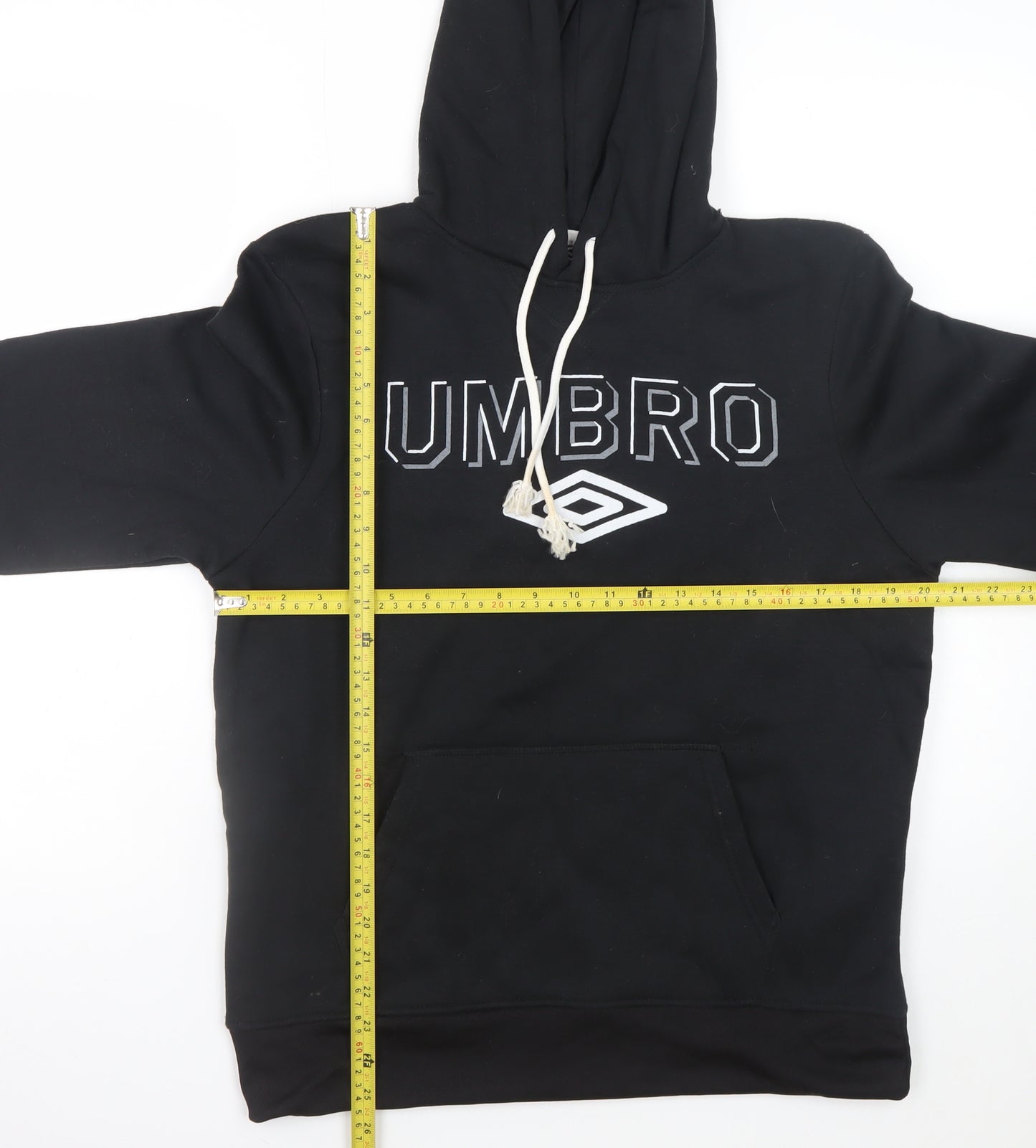 Umbro Mens Black Pullover Hoodie Small Regular Fit Sportswear