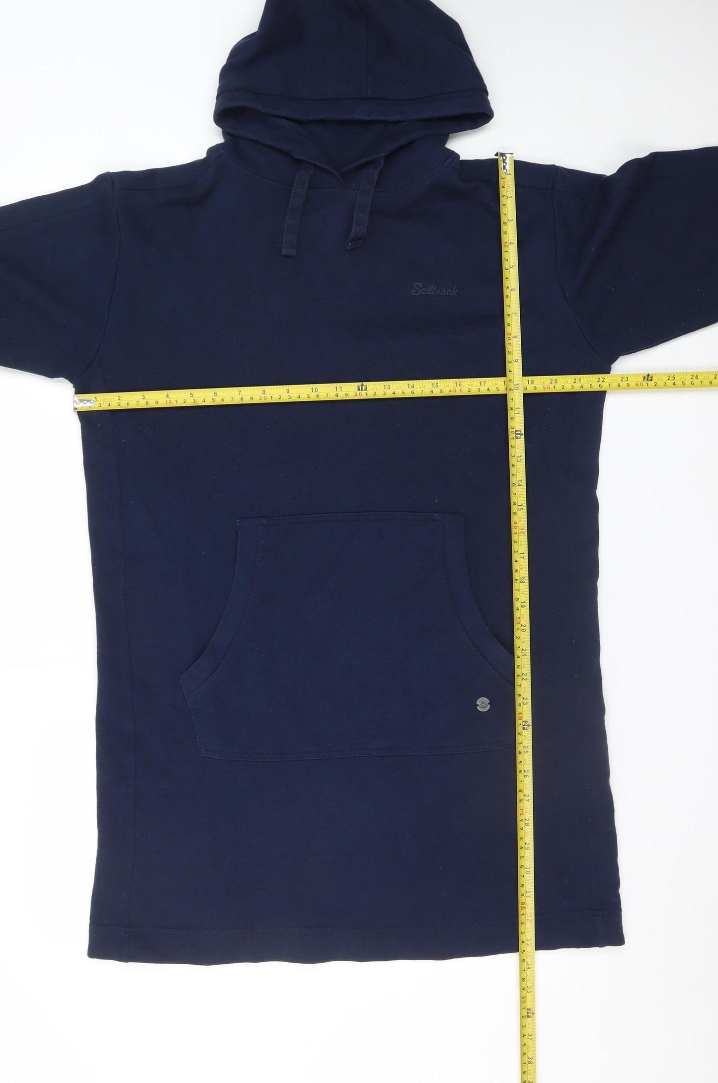 Saltrock Women's Blue Hoodie T-Shirt Dress M Casual Pockets