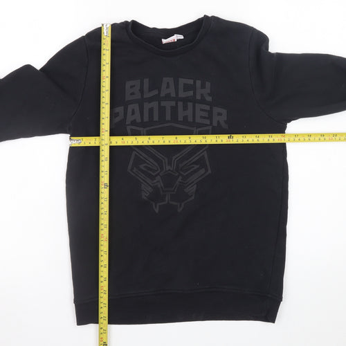 Marvel Boys Black Panther Black Fleece Sweatshirt 11-12 Years Pullover