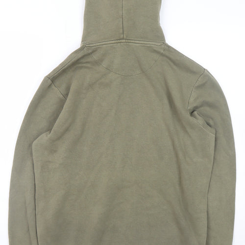 Jack & Jones Men's Green Pullover Hoodie Size M Logo Graphic Sweatshirt