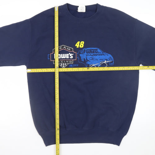 Chase Authentics Men's Blue Racing Pullover Sweatshirt Medium