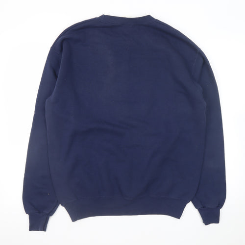 Chase Authentics Men's Blue Racing Pullover Sweatshirt Medium
