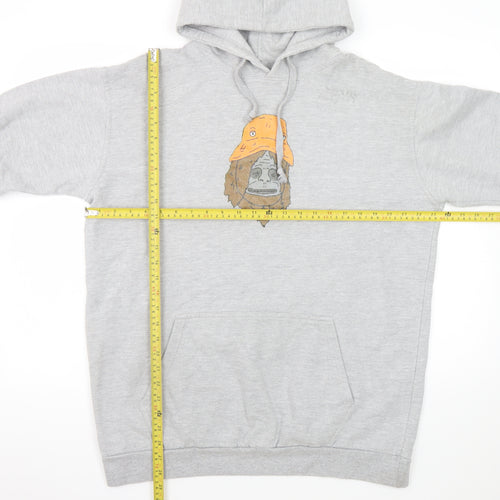 Stars & Stripes Men’s Grey XL Pullover Hoodie with Animal Graphic