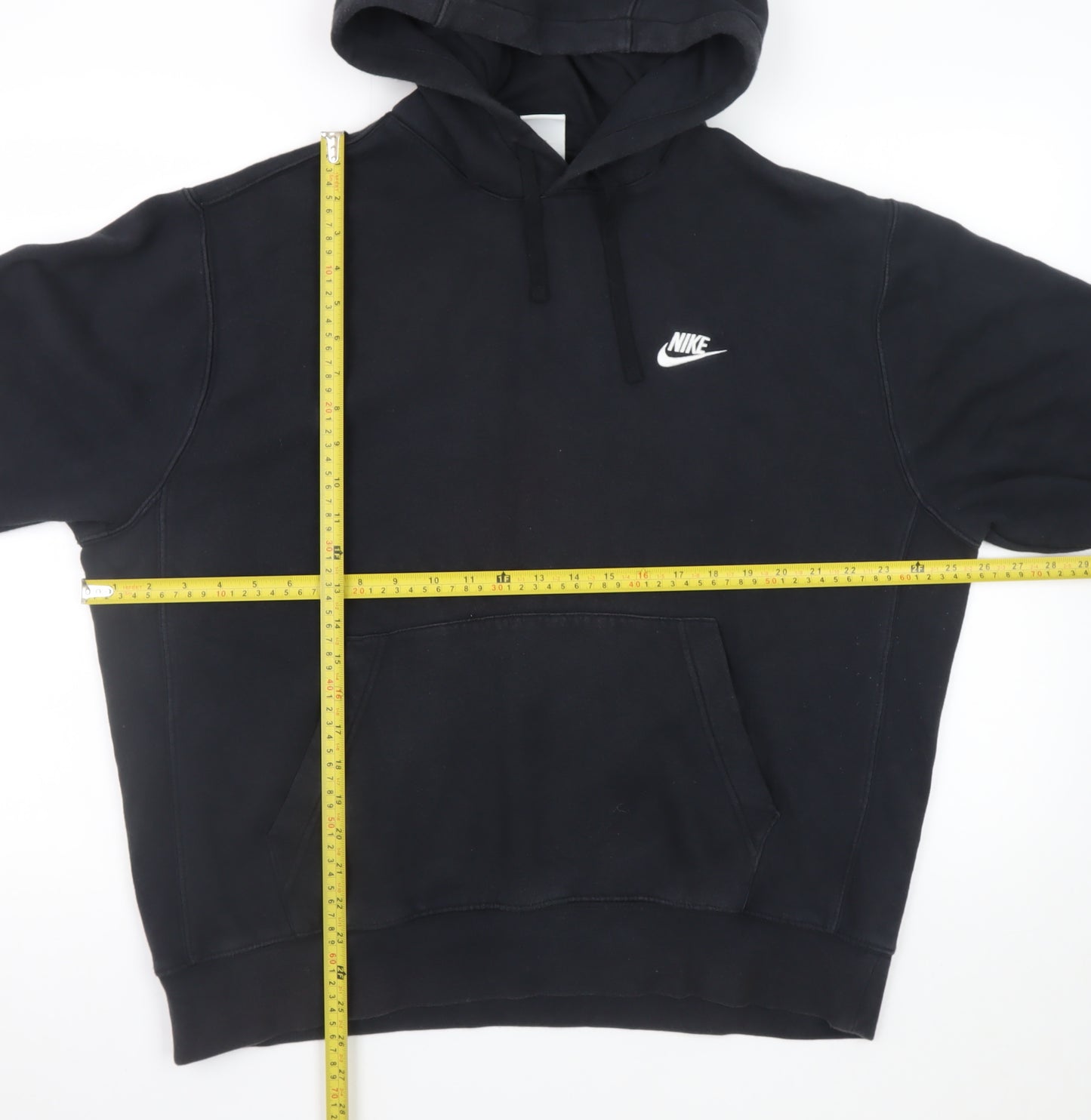 Nike Men's Black Pullover Hoodie L Fleece Logo Sportswear