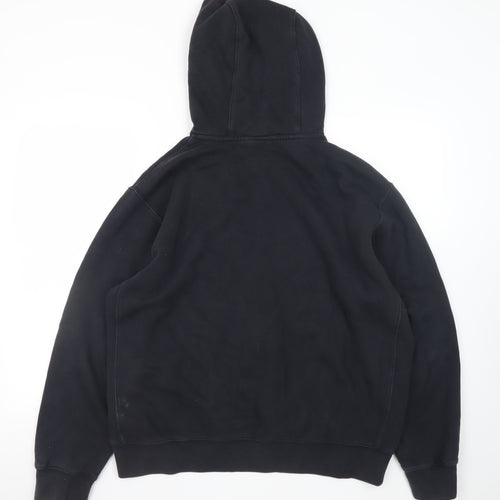 Nike Men's Black Pullover Hoodie L Fleece Logo Sportswear