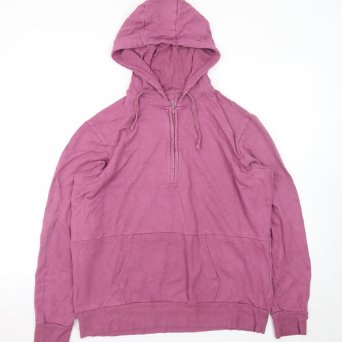 Mountain Warehouse Womens Purple 1/2 Zip Hoodie UK 12 Bamboo Blend