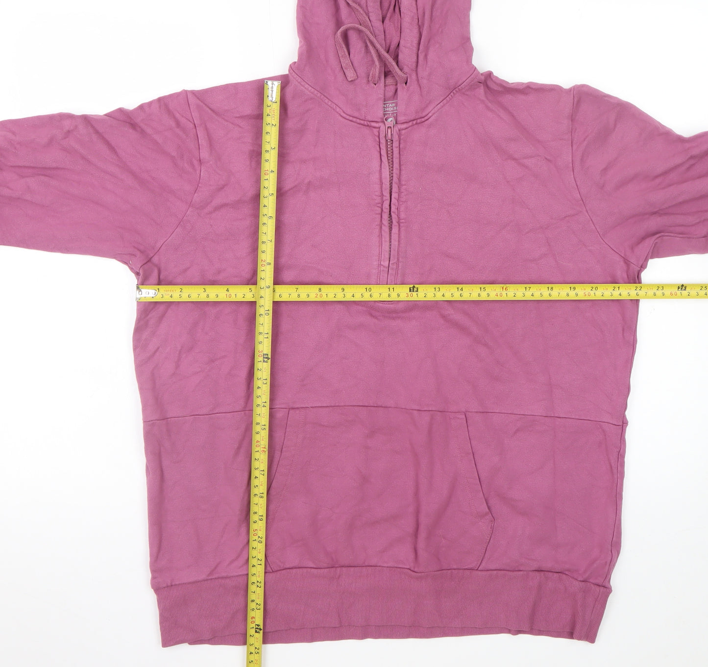 Mountain Warehouse Womens Purple 1/2 Zip Hoodie UK 12 Bamboo Blend