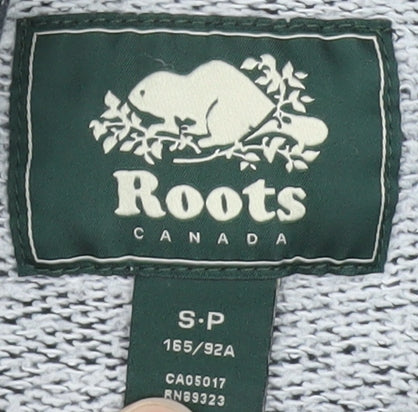 Roots Canada Men’s Grey Pullover Hoodie Size S Classic Logo