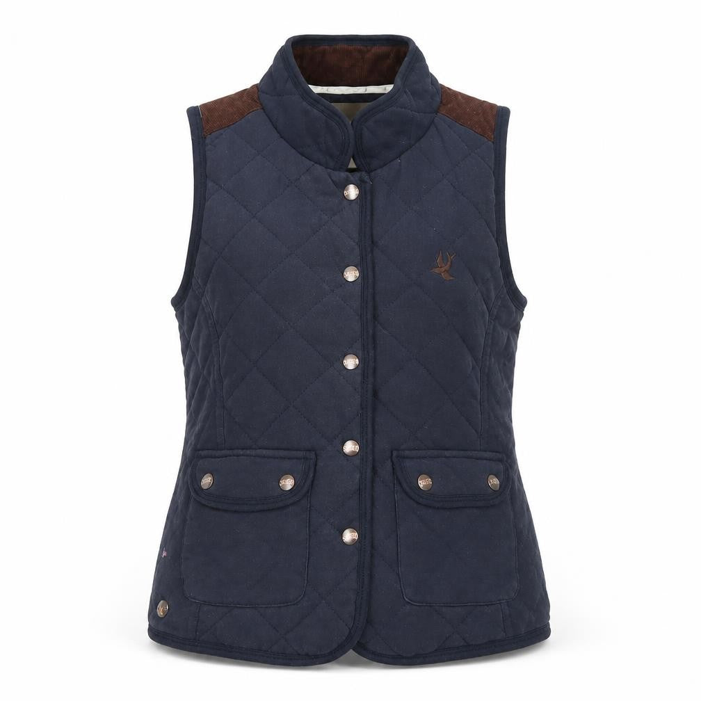 SoulCal Women's Blue Quilted Sleeveless Waistcoat Size 14