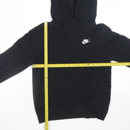 Nike Men's Black XS Pullover Hoodie with Logo and Pockets