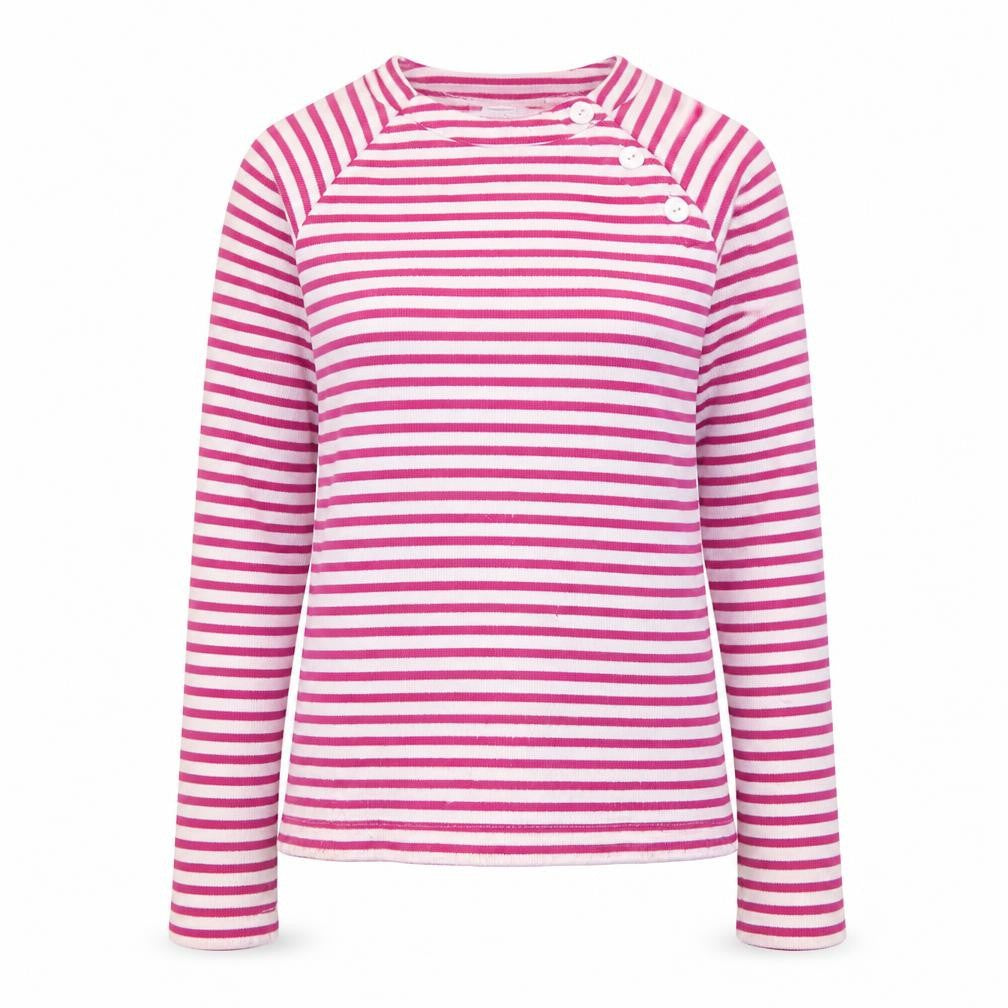 Craghoppers Women Pink Striped Crew Neck Pullover Jumper UK 10
