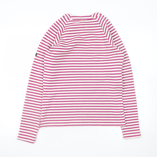 Craghoppers Women Pink Striped Crew Neck Pullover Jumper UK 10