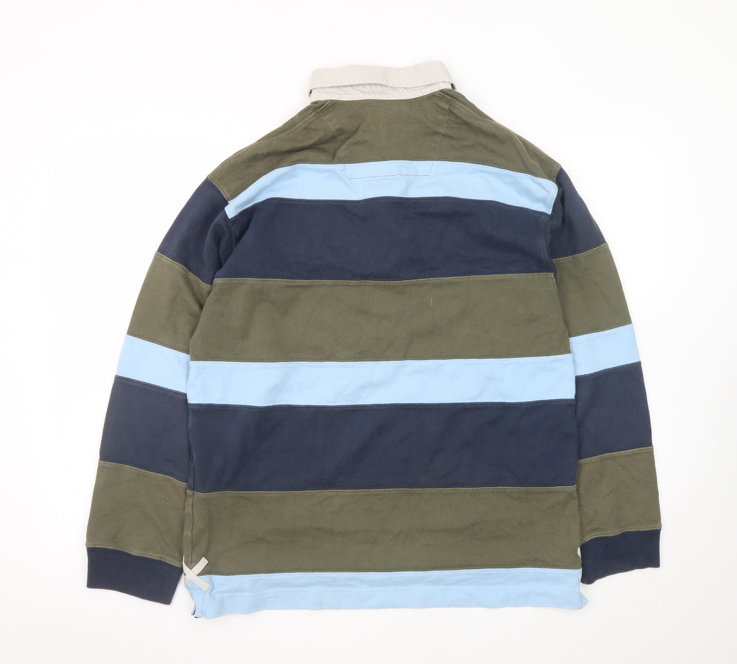 Marks and Spencer Men's Multicoloured Striped Rugby Polo Shirt Small