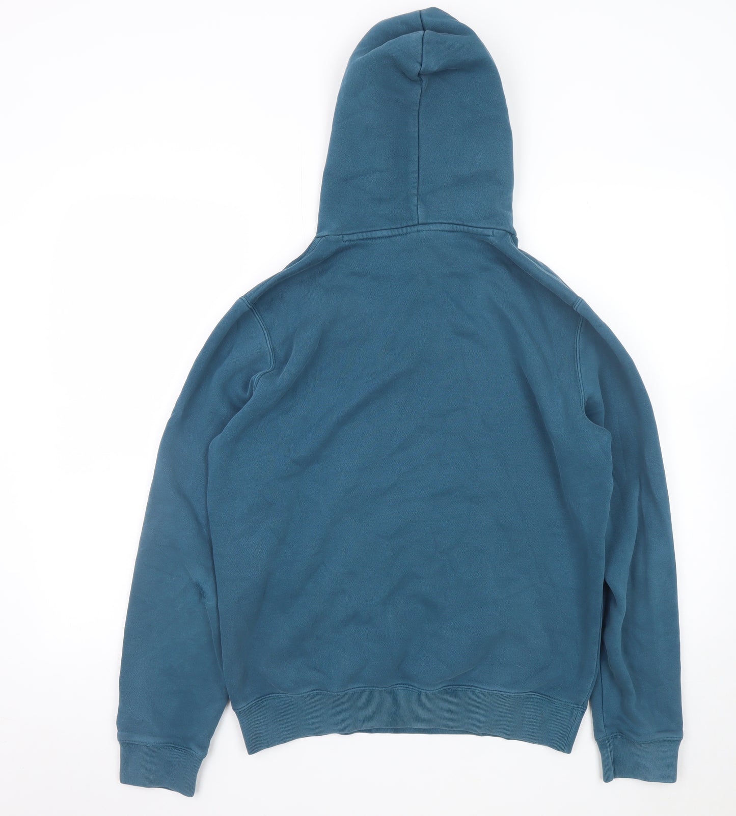 Champion Mens Blue Pullover Hoodie Medium Logo Embroidered Fleece