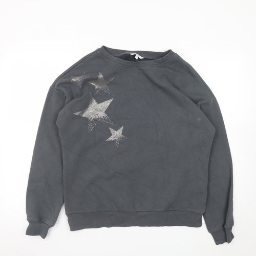Next Women’s Grey Star Print Pullover Sweatshirt Medium