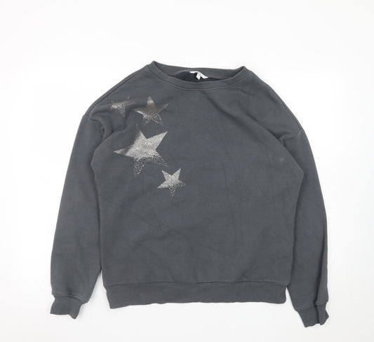 Next Women’s Grey Star Print Pullover Sweatshirt Medium