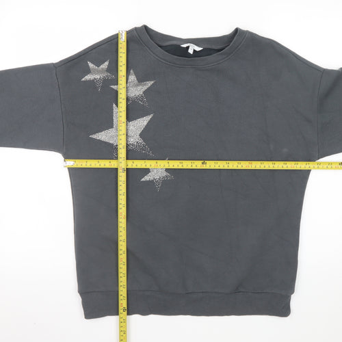Next Women’s Grey Star Print Pullover Sweatshirt Medium