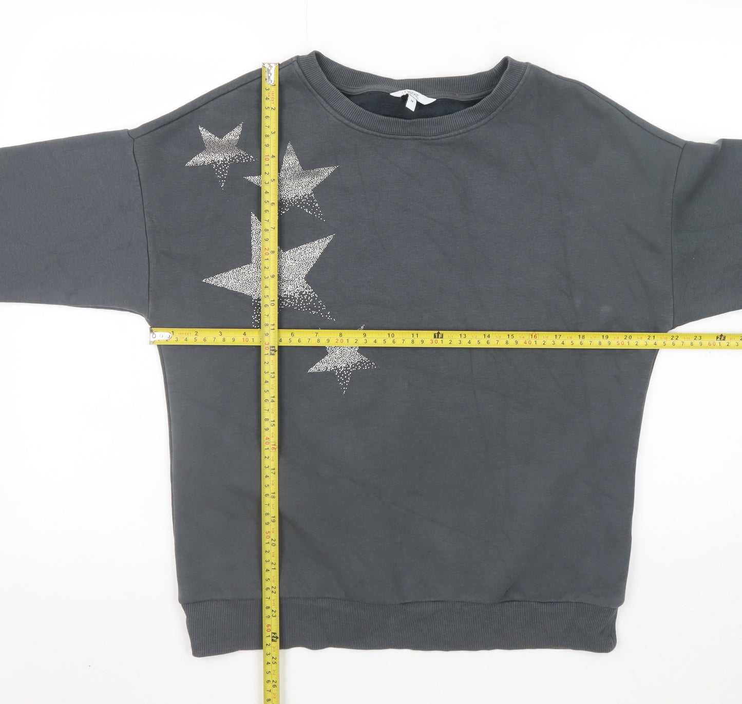 Next Women’s Grey Star Print Pullover Sweatshirt Medium