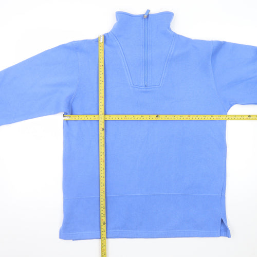 Para Womens Blue 1/4 Zip Pullover Sweatshirt Size M