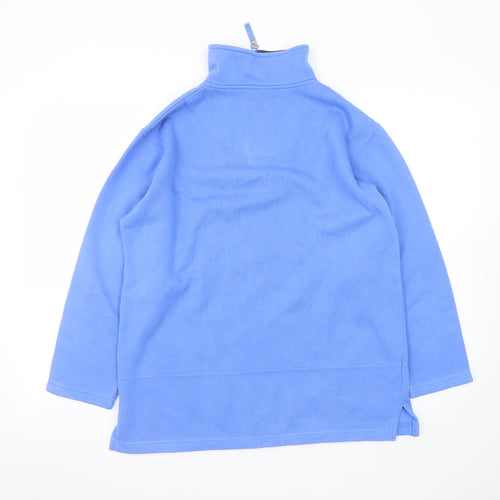 Para Womens Blue 1/4 Zip Pullover Sweatshirt Size M