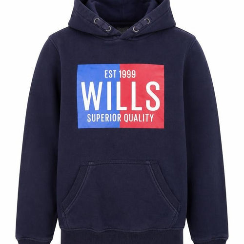 Jack Wills Boys Blue Pullover Hoodie 10-11 Years Fleece Graphic Print