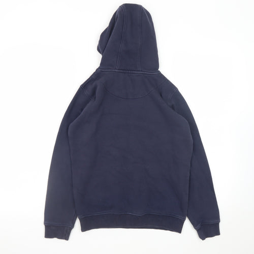 Jack Wills Boys Blue Pullover Hoodie 10-11 Years Fleece Graphic Print