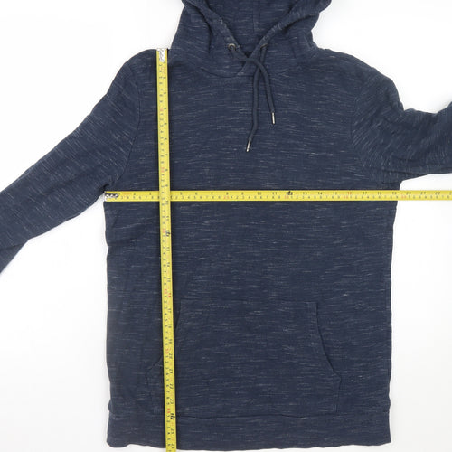 Brave Soul Men's Blue Pullover Hoodie Size M Lightweight Cotton Blend