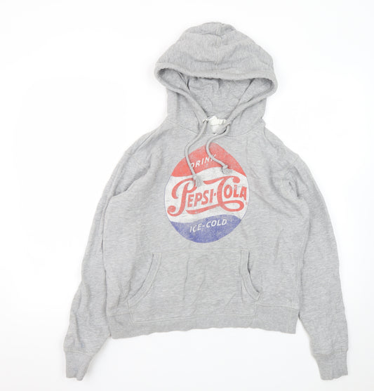 L.O.G.G. Mens Grey Pepsi Logo Pullover Hoodie M Regular Fit