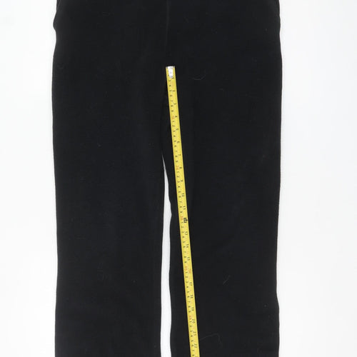 Lands' End Women's Black Fleece Sweatpants Size L Regular Fit