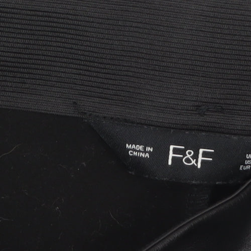 F&F Women's Black Faux Leather Skinny Leggings Size 10