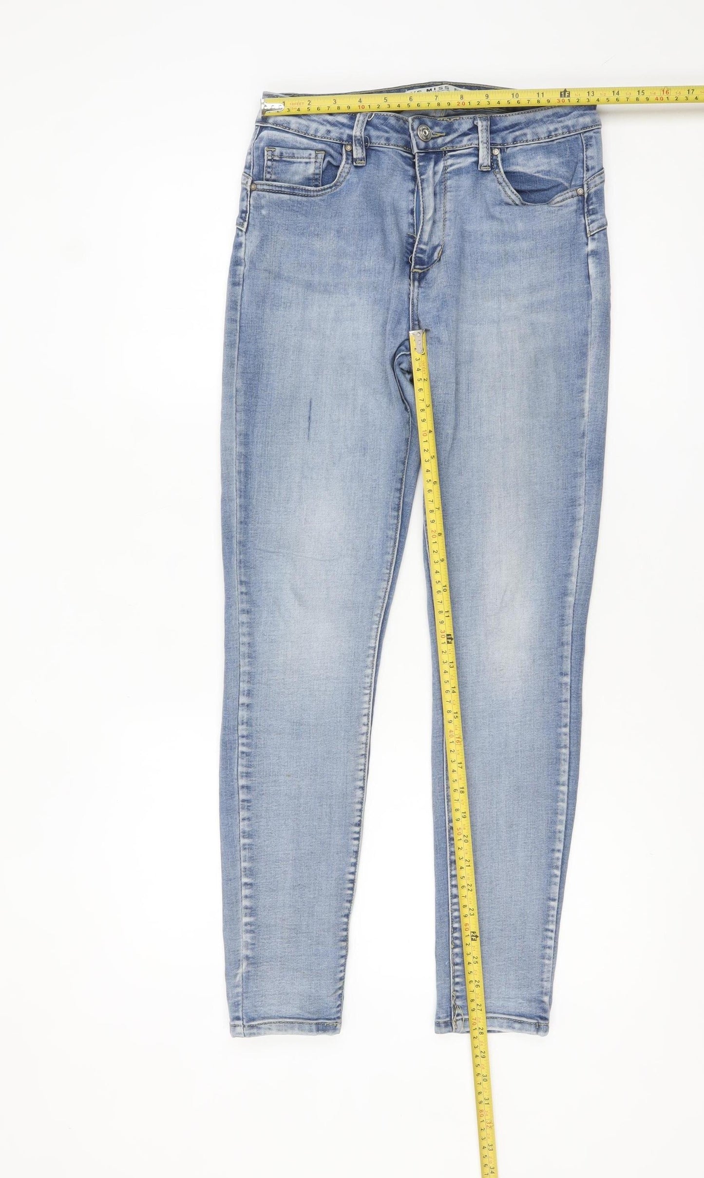 VS Miss Women's Blue Skinny Mid Rise Stretch Denim Jeans UK 8
