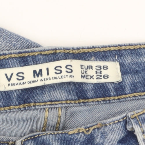 VS Miss Women's Blue Skinny Mid Rise Stretch Denim Jeans UK 8